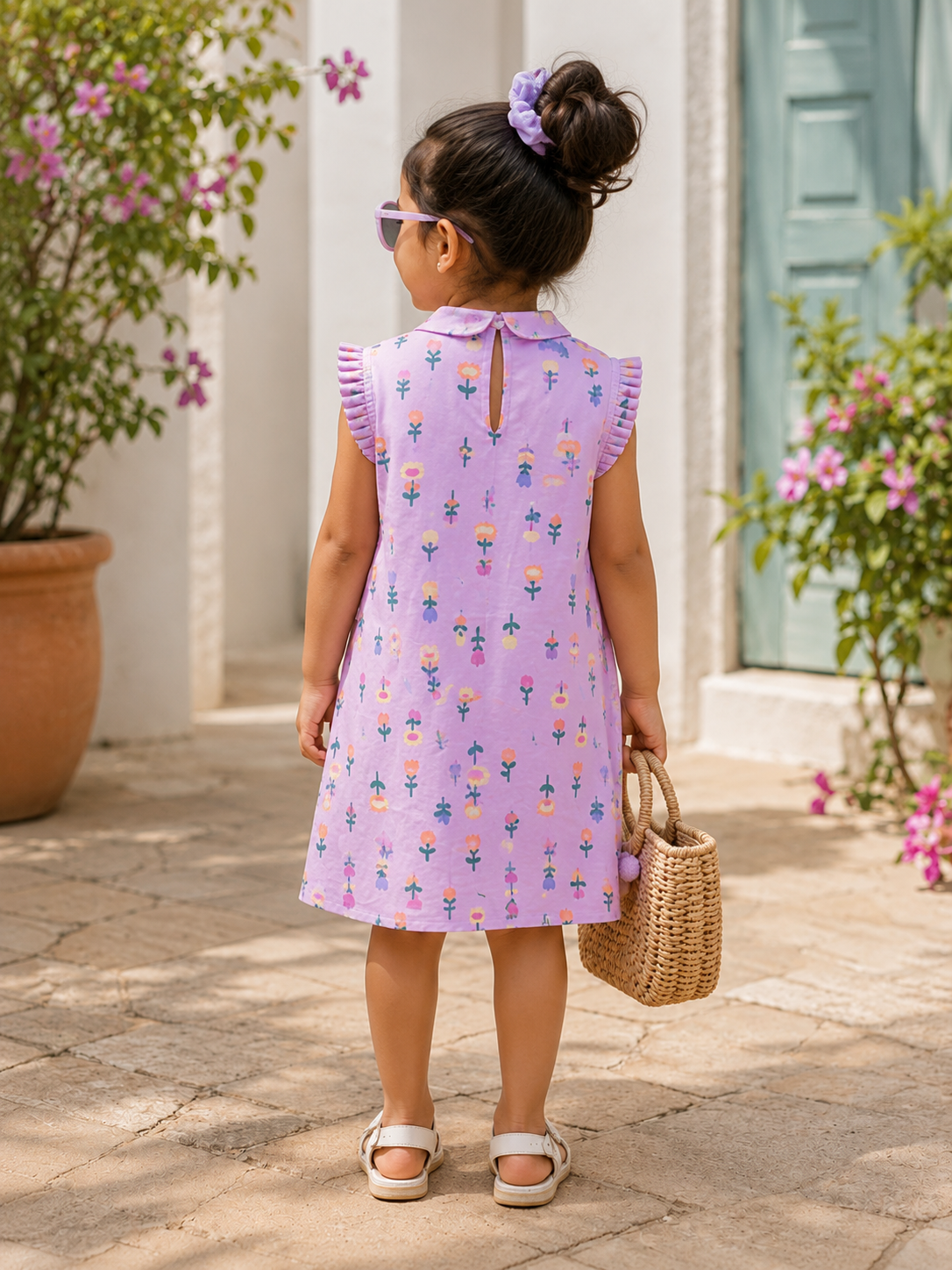 LAVENDER BLOOM TIE UP DRESS - Image 2