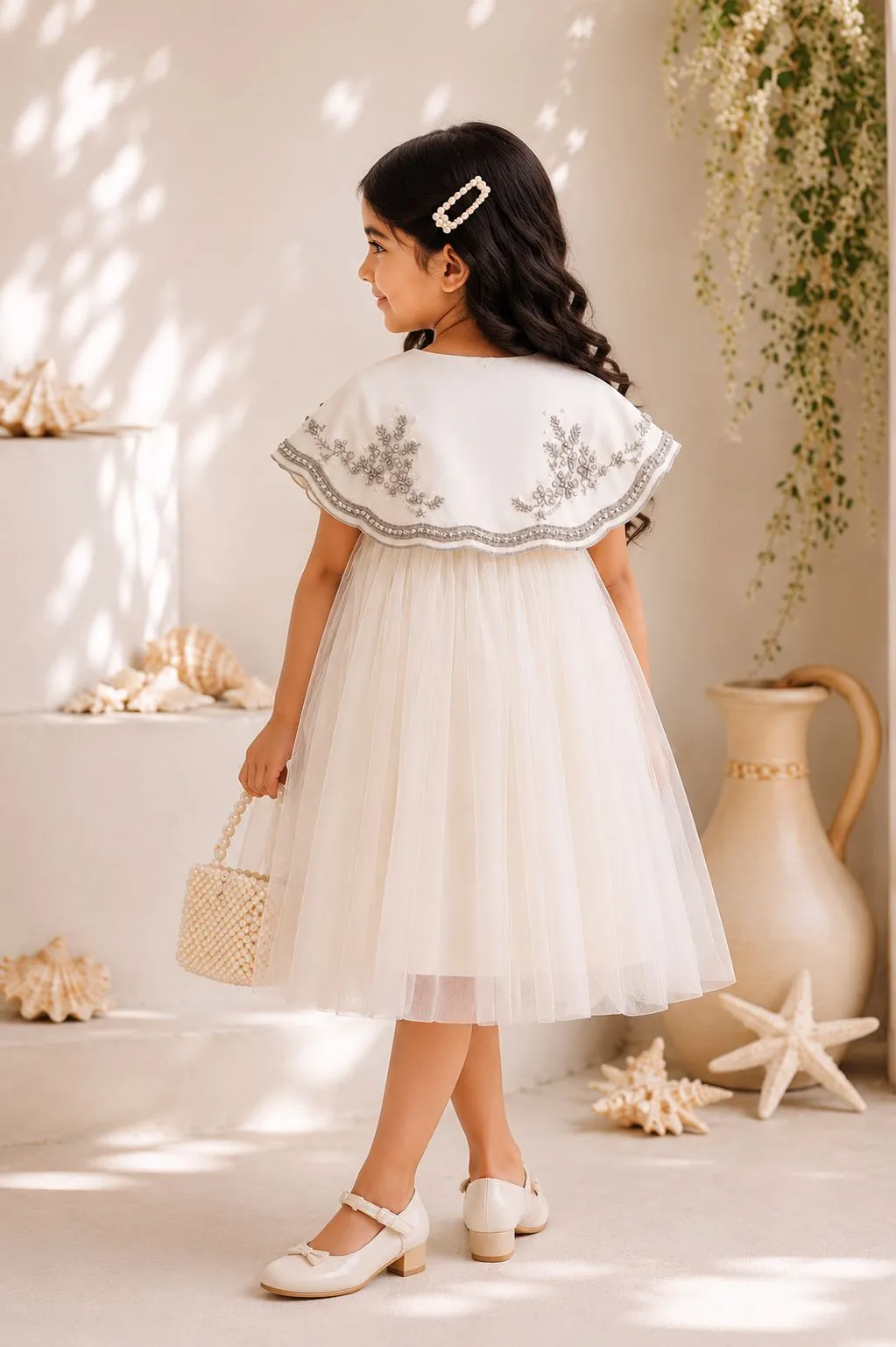 Moonlight Grace Cape Dress - Image 2