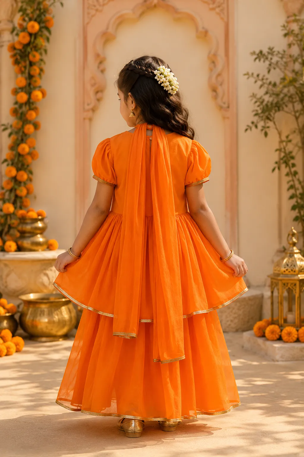 🧡 Kesari Bloom Sharara Set - Image 2